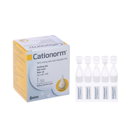Nhũ tương nhỏ mắt Cationorm dưỡng ẩm, bôi trơn mắt (30 ống x 0.4ml)
