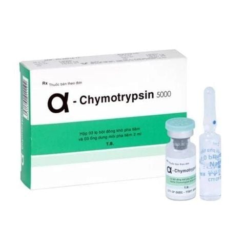 Alpha Chymotrysin 5mg hộp 3 bộ 6 ống
