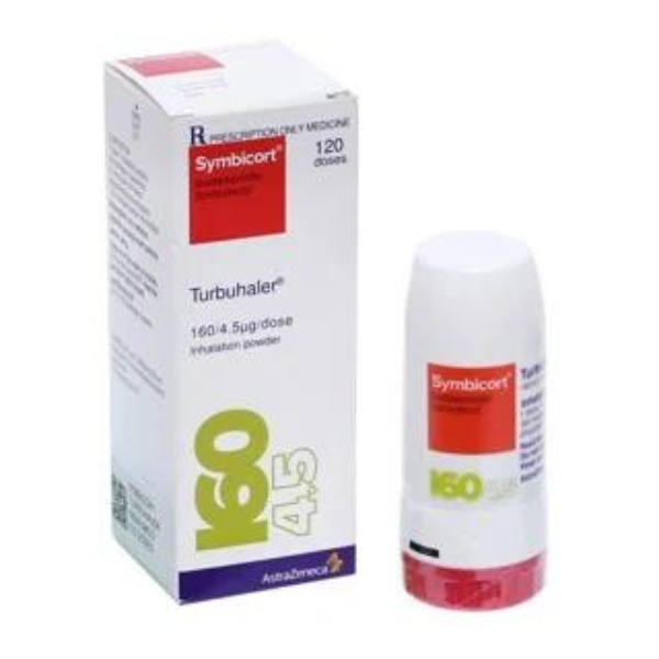 Bột hít phân liều Symbicort Turbuhaler 160/4.5mcg/liều trị hen suyễn chai 120 liều