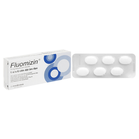 Viên đặt âm đạo Fluomizin trị nhiễm khuẩn, nhiễm nấm âm đạo (1 vỉ x 6 viên)