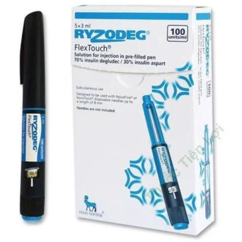 Bút tiêm Ryzodeg FlexTouch 100U/ml trị đái tháo đường (5 cây x 3ml)