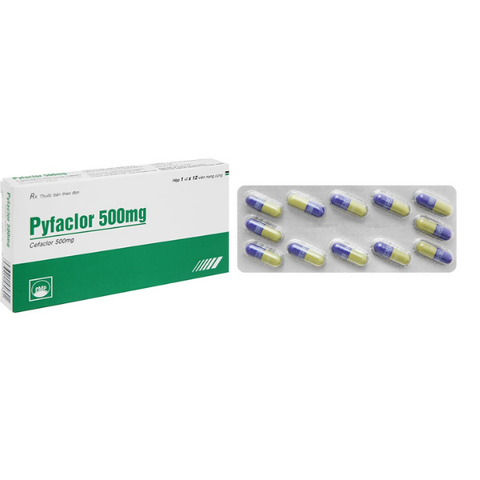 Pyfaclor 500mg trị nhiễm khuẩn (1 vỉ x 12 viên)
