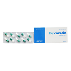 Euvioxcin 500mg trị nhiễm khuẩn (2 vỉ x 10 viên)