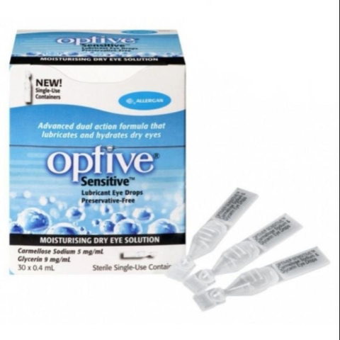 Dung dịch nhỏ mắt Optive UD giảm kích ứng mắt, khô mắt (30 ống x 0.4ml)