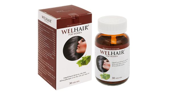 Welhair For Women giảm rụng tóc, tóc bạc sớm dành cho nữ hộp 30 viên