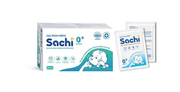 Gạc răng miệng Sachi 0+ hộp 30 gói