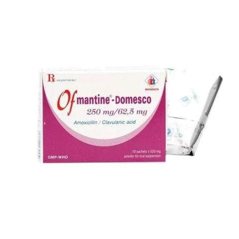 Ofmantine 250mg/62.5mg Domesco hộp 10 gói