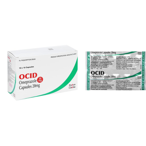 Ocid 20mg trị trào ngược dạ dày, thực quản (10 vỉ x 10 viên)