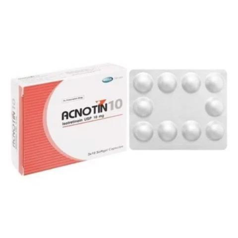 Acnotin 10mg trị mụn trứng cá (3 vỉ x 10 viên)