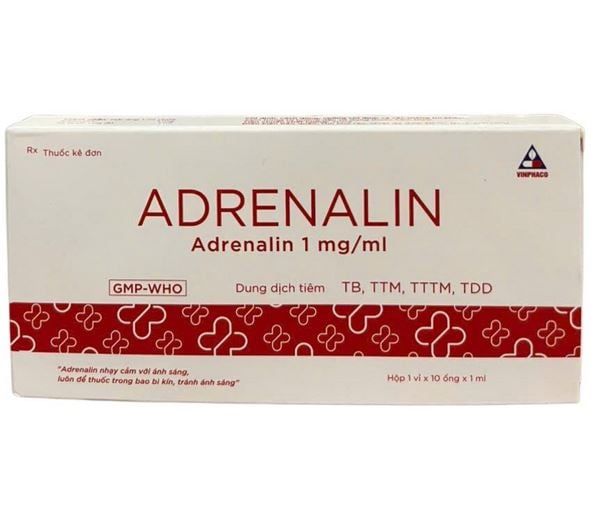 Adrenalin 1mg/ml vinphaco hộp 50 ống