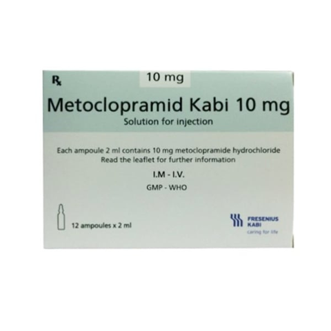 Metoclopramid Kabi 10mg hộp 12 ống x 2ml