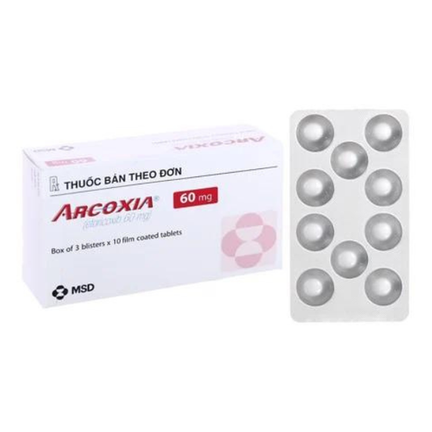 Arcoxia 60mg hộp 30 viên