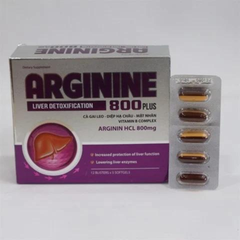 Hỗ trợ tăng cường chức năng gan Arginine 800 Plus Akopha hộp 60 viên