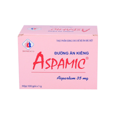 Đường ăn kiêng ASPAMIC hộp 100 gói