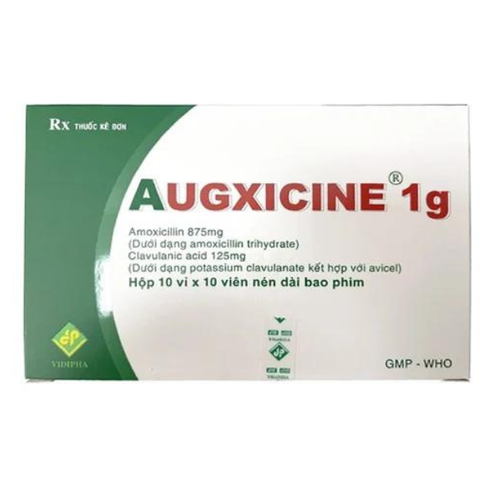 Augxicine 1g hộp 100 viên