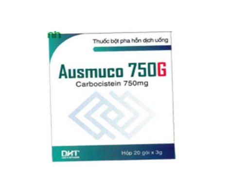 Ausmuco 750g dạng bột hỗ trợ trong bệnh lý hô hấp có tăng tiết nhầy