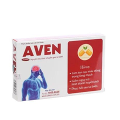 Aven hỗ trợ tan cục máu đông, ngừa tai biến hộp 20 viên