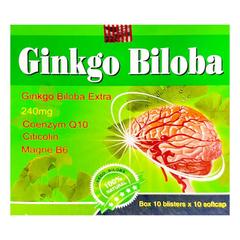 Ginkgo biloba 120mg Extra USA hỗ trợ điều trị thiểu năng tuần hoàn não hộp 100 viên