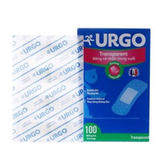 Băng cá nhân trong suốt Urgo Transparent (2 x 7.2cm) hộp 100 miếng