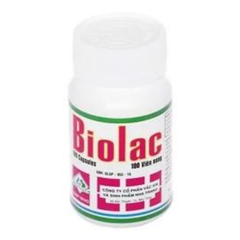 Biolac bổ sung vi sinh, hỗ trợ trị rối loạn tiêu hóa lọ 100 viên