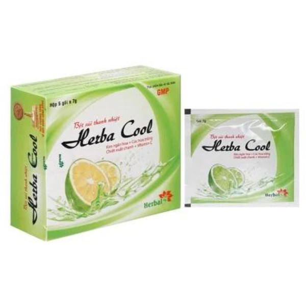 Bột sủi Herba Cool hỗ trợ thanh nhiệt, giải độc hộp 5 gói