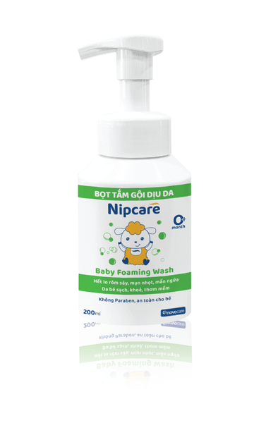 Bọt tắm gội dịu da Nipcare cho bé sơ sinh và trẻ nhỏ