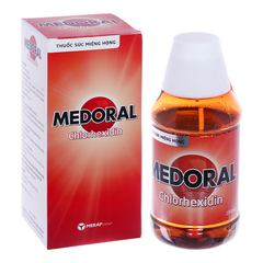 Thuốc súc miệng họng Medoral hỗ trợ trị nhiễm khuẩn họng, loét miệng chai 250ml