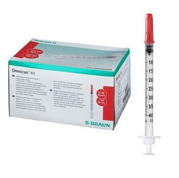 Ống bơm tiêm insulin omnican 40 hộp 100 ống