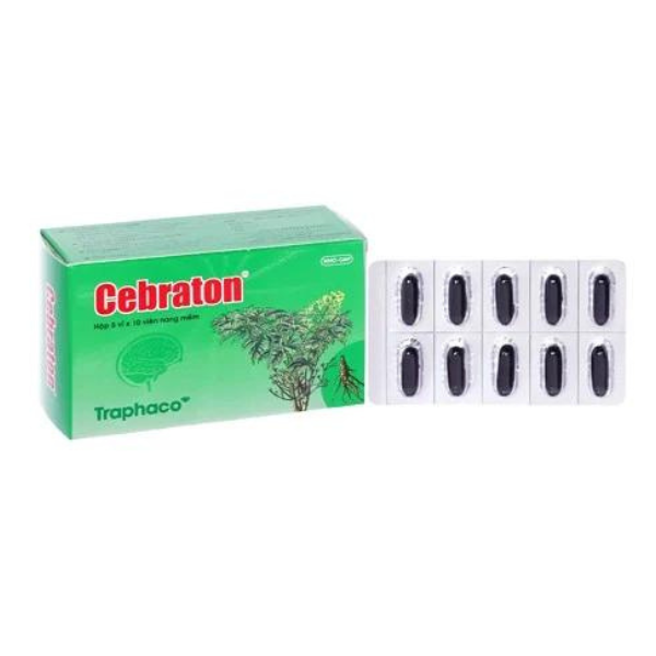 Cebraton tuần hoàn máu não, cải thiện trí nhớ (5 vỉ x 10 viên)