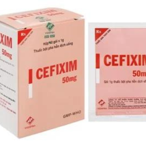 Cefixim 50mg vidi hộp 10 gói