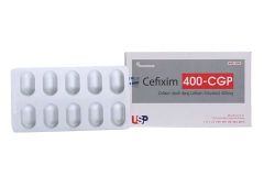 Cefixim 400-CGP trị nhiễm khuẩn (1 vỉ x 10 viên)