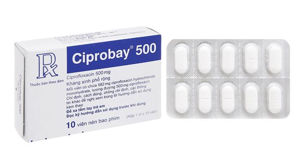 Ciprobay 500mg bayer hộp 10 viên