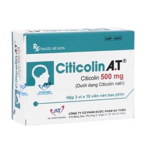 Citicolin A.T 500mg hộp 30 viên
