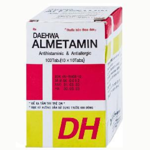 Daehwa almetamin hộp 100 viên