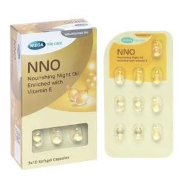 Dầu dưỡng da ban đêm NNO Nourishing giữ ẩm, ngừa nếp nhăn hộp 30 viên