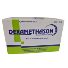 Dexamethason Armephaco hộp 20 vỉ x 30 viên