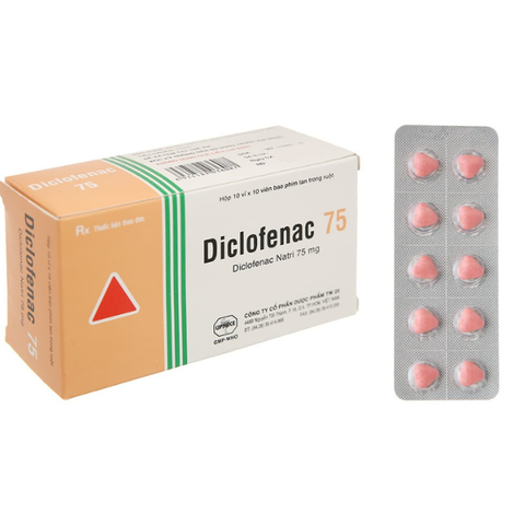 Diclofenac 75mg tw25 hộp 100 viên