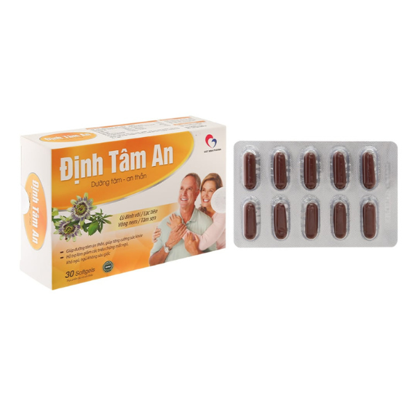 Định Tâm An dưỡng tâm, an thần, cải thiện giấc ngủ hộp 30 viên