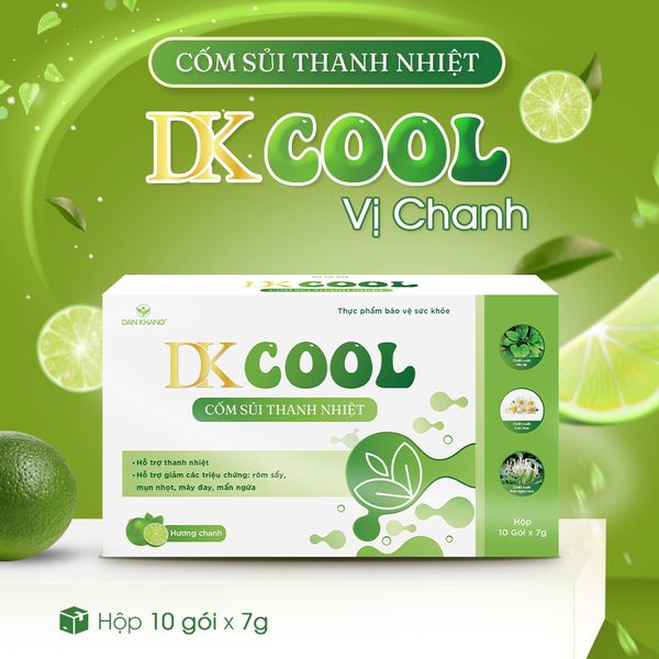 DKCOOL cốm sủi thanh nhiệt hộp 10 gói
