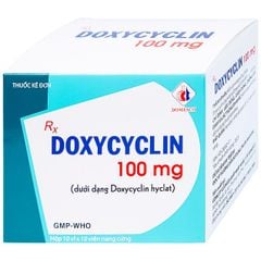 Doxycyclin 100mg DMC hộp 100 viên