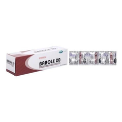 Barole 20mg trị loét dạ dày, tá tràng (10 vỉ x 10 viên)