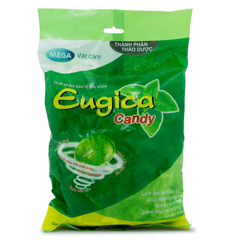 Eugica candy hỗ trợ làm ấm đường hô hấp, làm dịu cơn ho bịch 300 viên