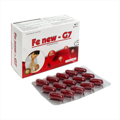 Viên uống bổ sung sắt Fe New-G7 hộp 75 viên