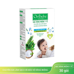 Gạc răng miệng y tế oribebe hộp 30 gói