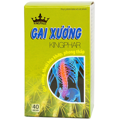 Gai xương Kingphar hỗ trợ gai xương, thoái hóa khớp, phong thấp hộp 40 viên