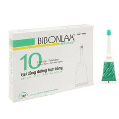 Gel bơm trực tràng Bibonlax Adults trị táo bón (10 tuýp x 8g)