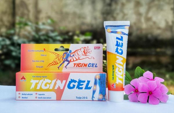 Gel giảm đau xương khớp, nhức mỏi cơ TIGIN GEL hộp 1 tuýp 25g
