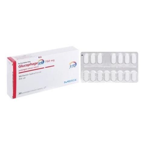 Glucophage XR 750mg hộp 30 viên