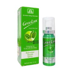 Xịt thơm miệng thảo dược Greelux Fresh Mint Cool Hoa Linh ngăn ngừa sâu răng, viêm lợi 12ml