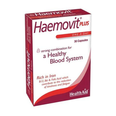 Haemovit plus  cung cấp các chất dinh dưỡng cho quá trình sản xuất và tái tạo hồng cầu hộp 30 viên